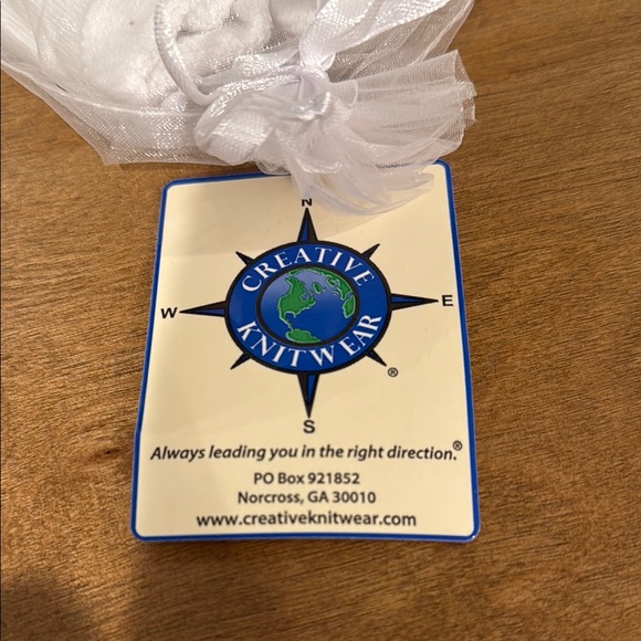 White Baby Socks with Blue Logo - Picture 3 of 4